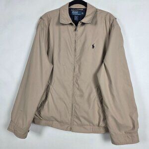 Vintage 90s Polo Ralph Lauren Lined Classic Mens Large Full Zip Bomber Jacket